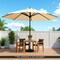 Black Metal Fillable Patio Umbrella Base Stand with Handle 22 inches